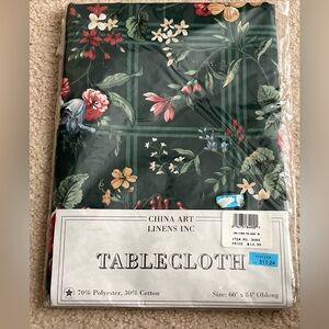 China Art Linens Inc Floral Tablecloth 60x84 Inches  Made in the USA